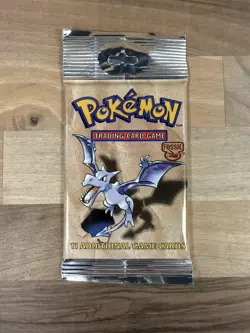 Pokemon Fossil Long Crimp Booster Pack Aerodactyl NEW SEALED 21.7 Grams HEAVYU - Image 2