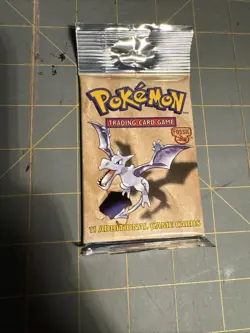 Pokemon Fossil Unlimited Long Crimp Vintage Booster Pack Heavy 21.34g - Image 1