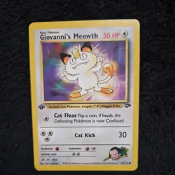 Pokemon Tcg Giovanni's Meowth [1st Edition] #74 Pokemon Gym Challenge LP - Image 1