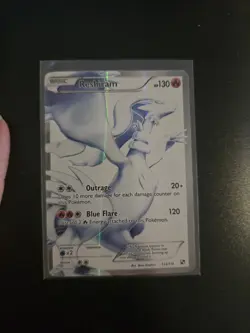 Pokemon TCG Reshiram 113/114 Black White Holo Full Art Ultra Rare Card - Image 1
