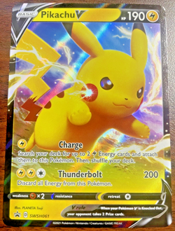 Pokemon TCG - Pikachu V SWSH Black Star Promos SWSH061 Holo Promo - Near Mint - Image 1