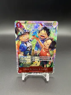 Ace & Sabo & Luffy OP13-007 SR | Carrying on His Will | One Piece TCG English - Image 1
