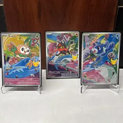 Pokemon First Partner Illustration Collection Promos Gen 7 Starters #43-45 NM - Image 3