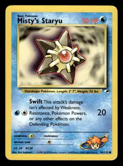 Misty's Staryu 90/132 Gym Heroes Pokemon Card - 1 - Image 1