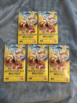 One Piece OP15/EB04 Adventure on KAMI’S Island 5 Booster Packs English Sealed - Image 1