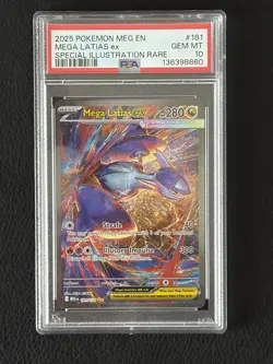 PSA 10 2025 POKEMON MEGA EVOLUTION SPECIAL ILLUSTRATION RARE #181 MEGA LATIAS EX - Image 1
