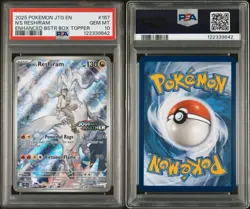 PSA 10 N'S RESHIRAM 167 JOURNEY TOGETHER STAMPED ENHANCED TOPPER POKEMON - Image 3