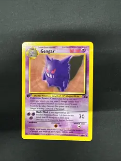 Pokemon Gengar TCG 20/62 1st Edition Non-Holo Card Fossil - Image 1