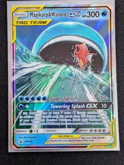 Pokemon Magikarp and Wailord GX Tag Team Promo Card SM166 - Image 1