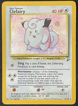 Clefairy Base Set 2 (2000) Holo Rare LP/MP Vintage WOTC Pokemon Card - Image 1
