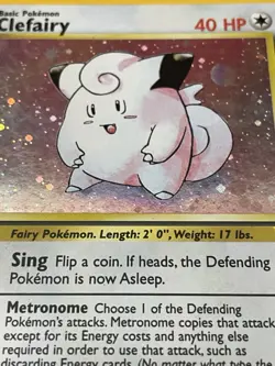 Clefairy Base Set 2 (2000) Holo Rare LP/MP Vintage WOTC Pokemon Card - Image 2