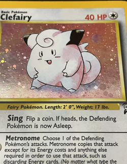 Clefairy Base Set 2 (2000) Holo Rare LP/MP Vintage WOTC Pokemon Card - Image 3