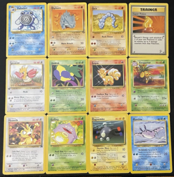 WOTC Old Pokemon Card Lot (12) - Incl. 1st ed - Played - 1999+ Vintage - Image 1