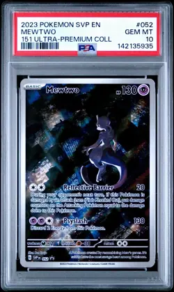 Pokemon TCG Mewtwo 052 Scarlet Violet Promo Card PSA 10 - Image 1