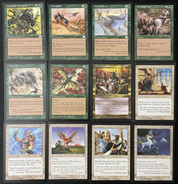 Vintage MTG Lot: 1997 12 Green+White Card Lot – LP/NM – Magic: The Gathering - Image 1