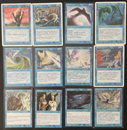 Vintage MTG Lot: 1995-1997 12 Blue Cards – Played – Magic The Gathering - Image 1
