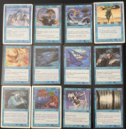 Vintage Magic Lot: 1995-1997 12 Blue Cards – Light Played – Magic The Gathering - Image 1