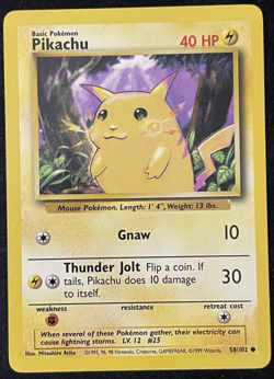 Pikachu Base Set - Near Mint - Vintage WOTC Pokemon Card - Image 1