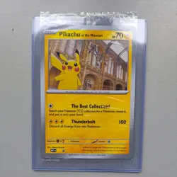 Pikachu At The Museum Pokemon Card TCG English - Sealed and in toploader - Image 1