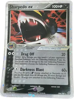 Sharpedo EX 104/107 Deoxys Holo Ultra Rare Pokemon Card 2005 HP - Image 1