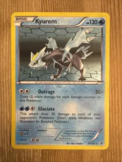 Kyurem - 34/101 - Pokemon Noble Victories Black White Cosmos Holo Rare Card MP - Image 1