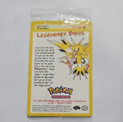Pokemon TCG Legendary Birds Zapdos WOTC Promo Factory Sealed Card - Image 1
