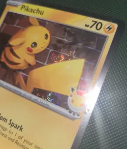 DOUBLE WHOLE SWIRL 🌀💫 NM Pikachu 051/162 30th Anniversary Stamped Pokemon Card - Image 2