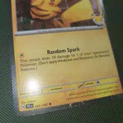 DOUBLE WHOLE SWIRL 🌀💫 NM Pikachu 051/162 30th Anniversary Stamped Pokemon Card - Image 3
