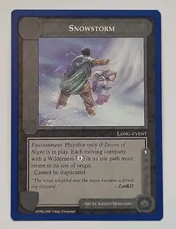 MIDDLE-EARTH CCG MECCG SNOWSTORM WIZARDS UNLIMITED METW TWUL RARE LOTR CARD GAM - Image 1