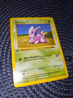 Pokemon Card - Nidoran M Base Set (Shadowless) 55/102 Common 1st Edition - Image 2
