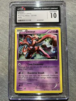 2015 CGC 10 Gem Mint Deoxys XY Roaring Skies 33/108 Holo Rare Pokemon Card PSA - Image 1