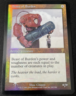 Beast of Burden Foil 7th Edition NM 2001 Very Rare - Vintage Magic The Gathering - Image 2