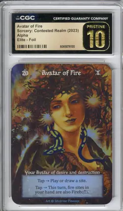 Sorcery: Contested Realm (Alpha), Avatar of Fire (foil), CGC 10 Pristine - Image 1