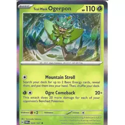 024/167 Teal Mask Ogerpon Holo Card : Twilight Masquerade Pokemon - Image 1
