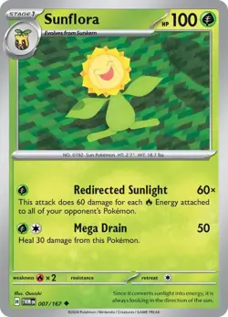 Sunflora - 007/167 - Common - SV06: Twilight Masquerade - Pokemon TCG - Image 1