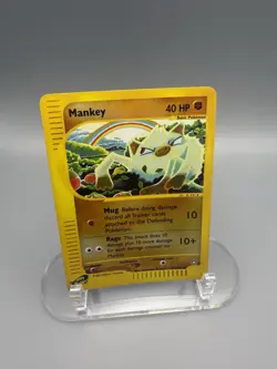 Pokemon Mankey 092/147 Aquapolis Reverse Holo Common 40 HP Basic 2002 - Image 1