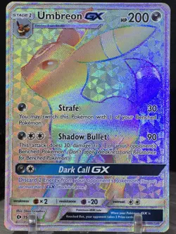 Pokemon Card TCG Umbreon GX 154/149 Sun & Moon Base Set 2017 Secret Rare Rainbow - Image 5