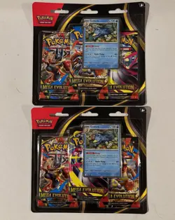 Pokemon TCG Golduck Mega Evolution 3-Pack Blister Lot of 2 - Image 1