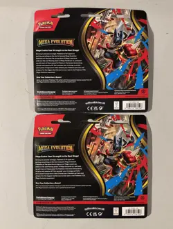 Pokemon TCG Golduck Mega Evolution 3-Pack Blister Lot of 2 - Image 2