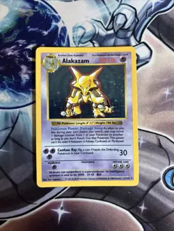 Pokemon TCG - Alakazam - 1/102 - Rare Holo - Shadowless - Base Set LP (HPL) - Image 1