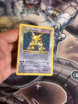 Pokemon TCG - Alakazam - 1/102 - Rare Holo - Shadowless - Base Set LP (HPL) - Image 2