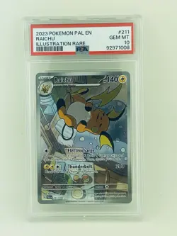 Pokemon Raichu 211/193 Sv02: Paldea Evolved Illustration Rare Holo PSA 10 - Image 1