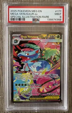 2025 Pokemon TCG - Mega Evolution Venusaur - ex SIR PSA 9 Mint #177/132 - Image 1