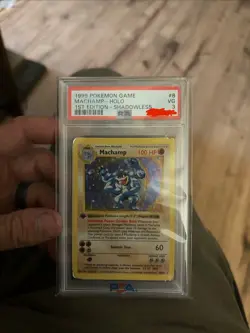 Pokemon TCG Machamp Base Set 8/102 1st Edition Shadowless Holo PSA 3 English - Image 1
