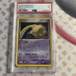 2005 POKEMON EX DEOXYS #18 DEOXYS-REVERSE FOIL PSA 5 - Image 1