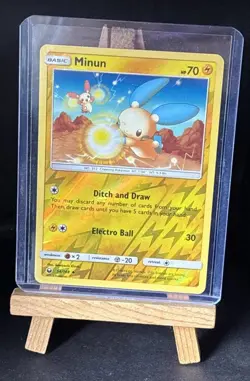 NM | Pokemon TCG | Minun 54/168 | SM Celestial Storm | Reverse Holo | Uncommon - Image 1