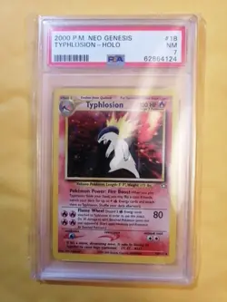 Pokemon Typhlosion Holo Neo Genesis #18 Near Mint PSA 7 - Image 1