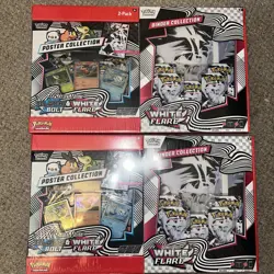 Pokemon Sam’s Club White Flare Binder + Poster Collection 2 bundles in hand - Image 1