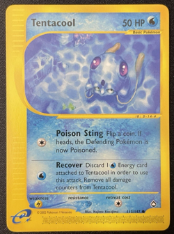 Tentacool 113/147 - Aquapolis 2002 -NM Near Mint E-Series Vintage WOTC Pokemon - Image 1