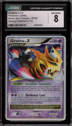 Pokemon Giratina Lv.X Spring Collector's Tin Black Star Holo Promo DP38 CGC 8 - Image 1